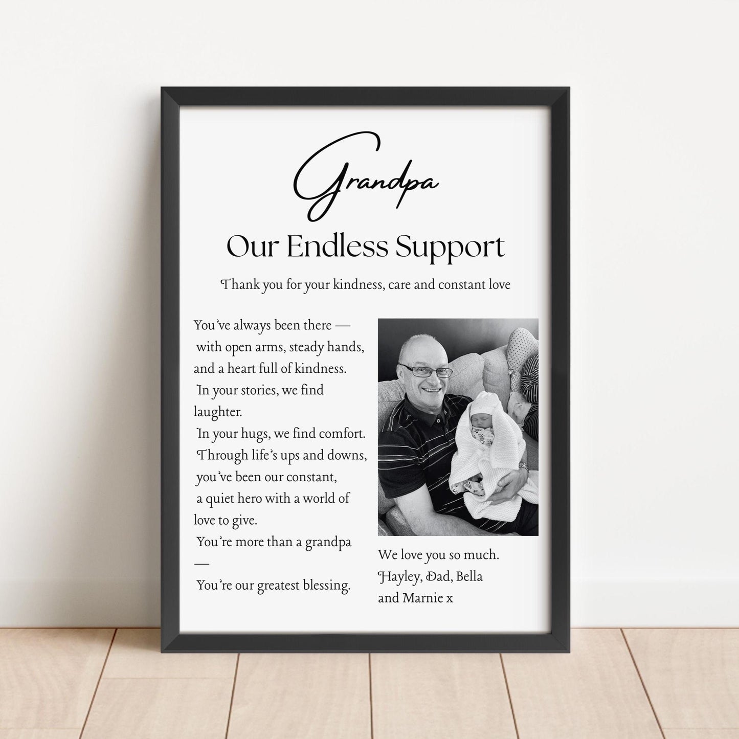 Personalized Grandad Photo Frame: Heartfelt Gift for Grandfather