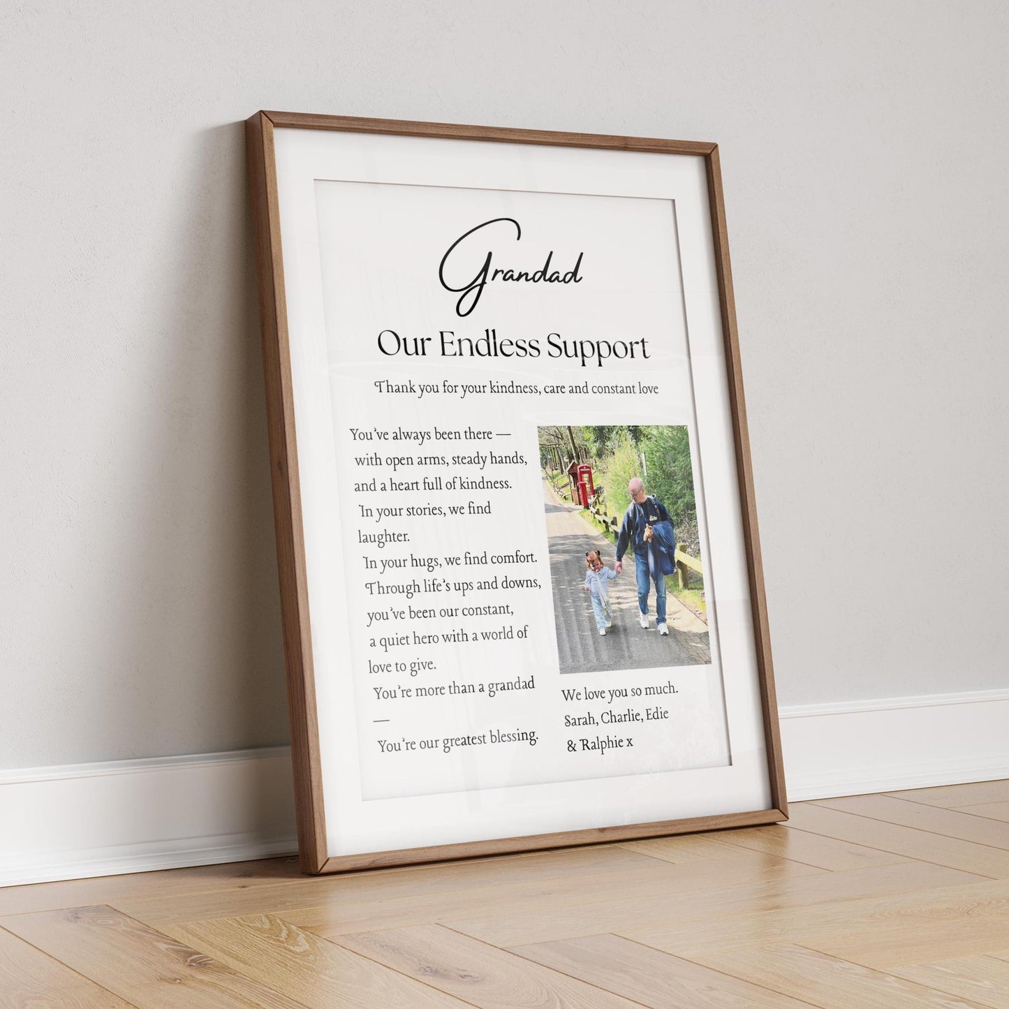 Personalized Grandad Photo Frame: Heartfelt Gift for Grandfather
