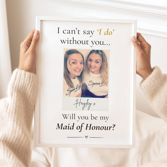 Personalised Bridesmaid Proposal Photo Print: Bridal Party Gift