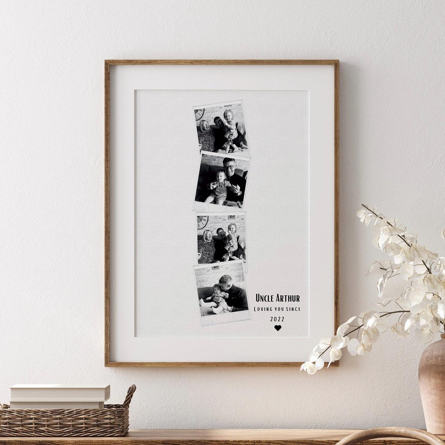 Custom Uncle Polaroid Gift Print, Personalised Uncle Birthday Gift from Niece Nephew, Uncle Photo Wall Art, New Uncle Uncle, New Uncle Gift