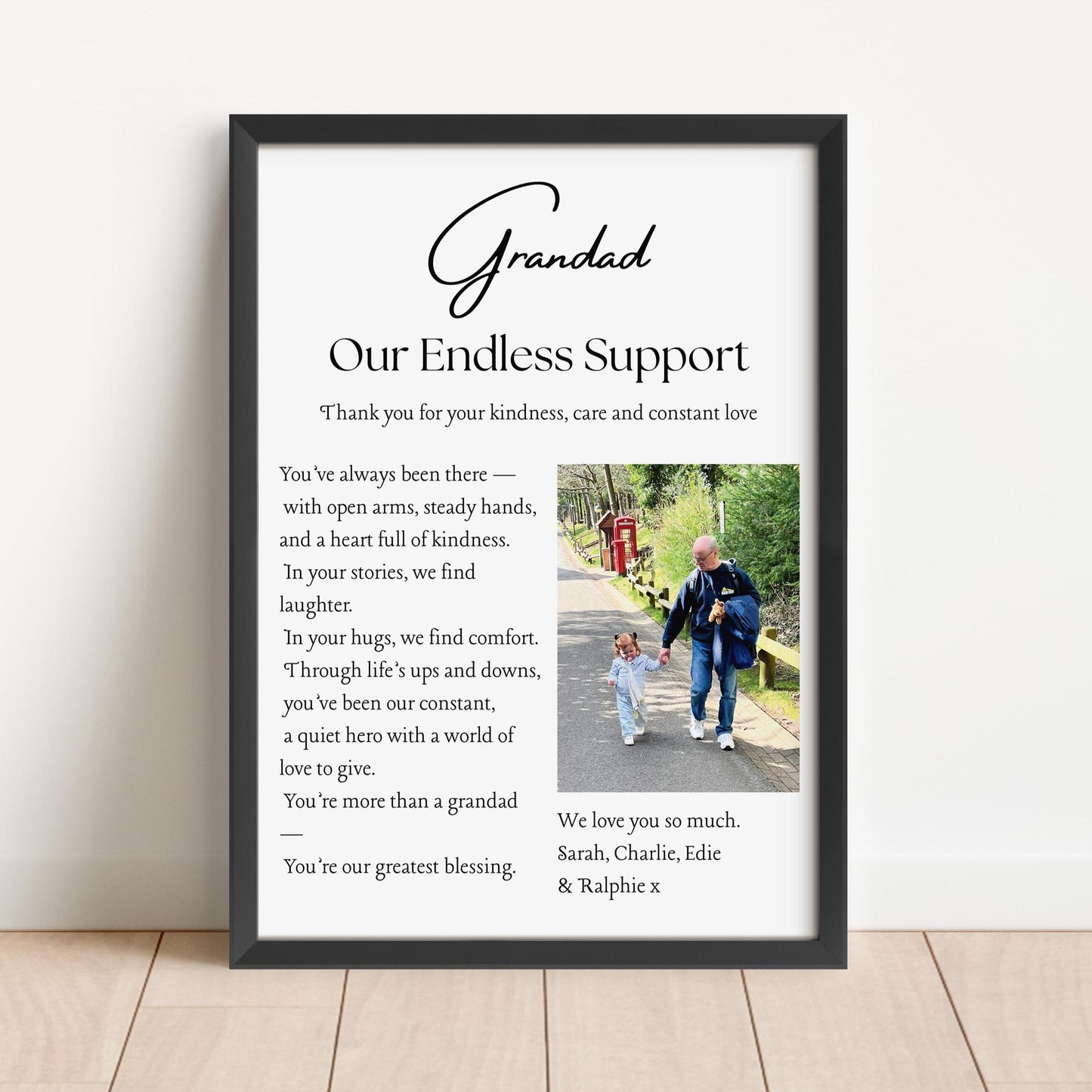 Personalized Grandad Photo Frame: Heartfelt Gift for Grandfather
