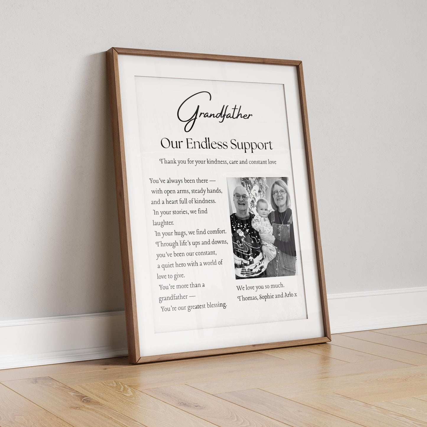 Personalized Grandad Photo Frame: Heartfelt Gift for Grandfather