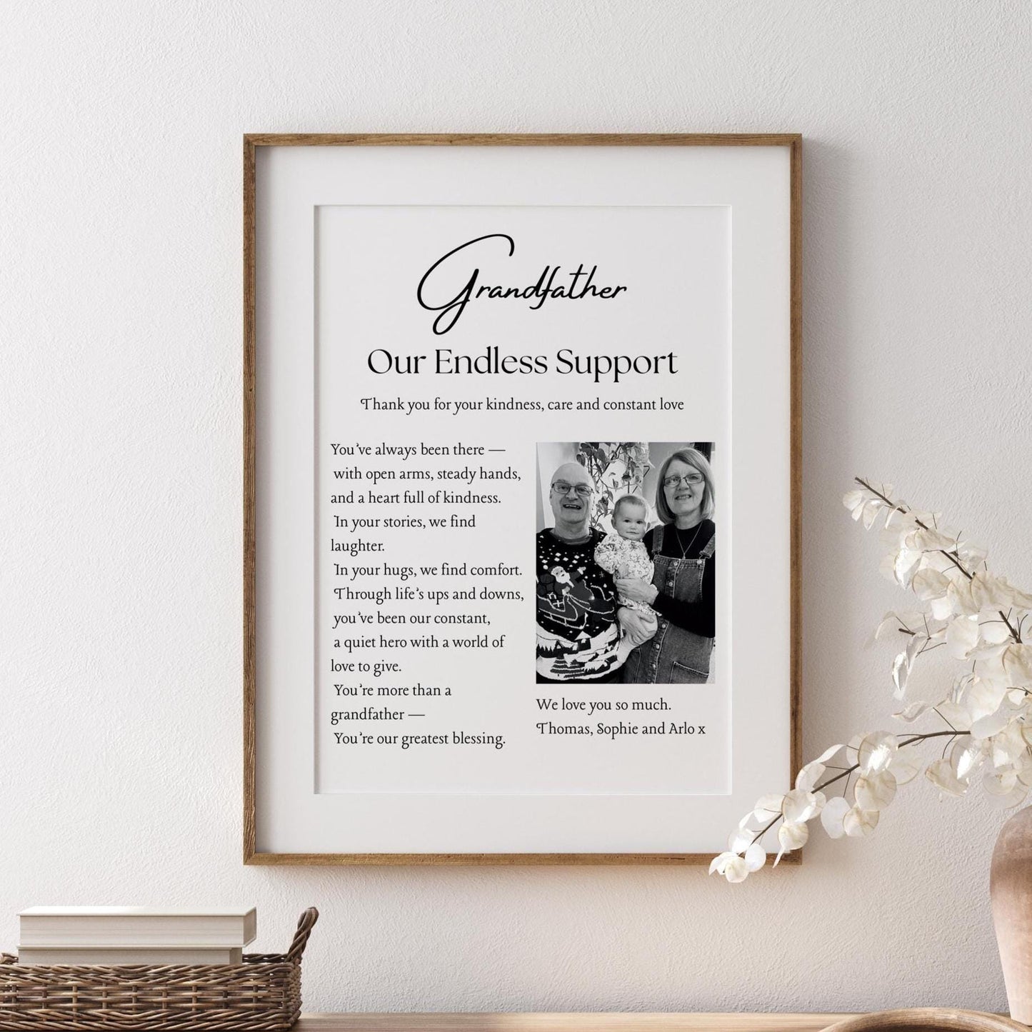 Personalized Grandad Photo Frame: Heartfelt Gift for Grandfather