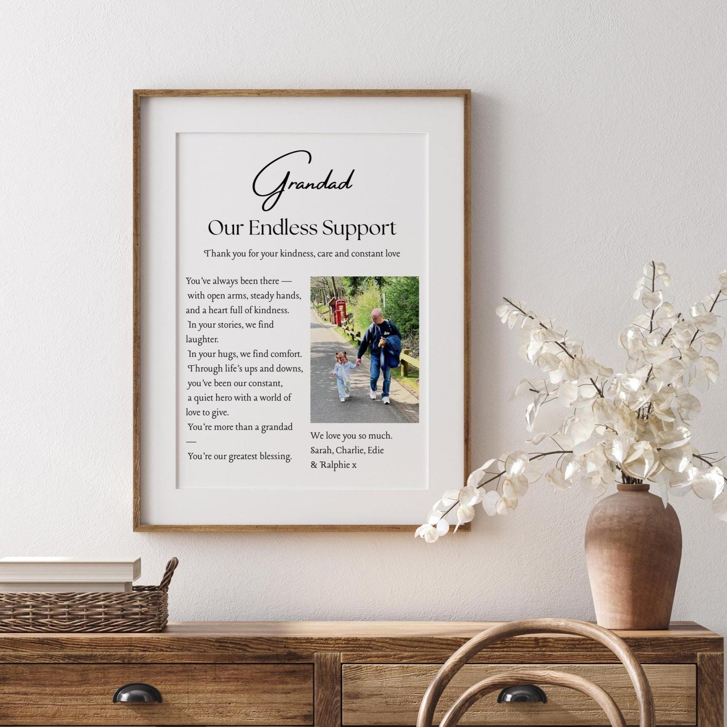 Personalized Grandad Photo Frame: Heartfelt Gift for Grandfather