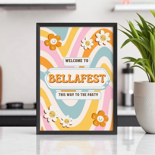 Custom 60's Birthday Party Poster: Groovy Retro Decor