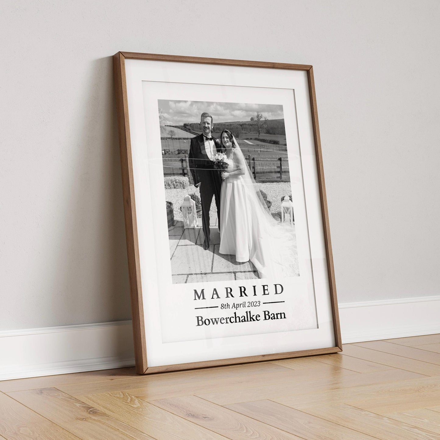 Personalised Wedding Photo Poster: Newlyweds Keepsake Gift