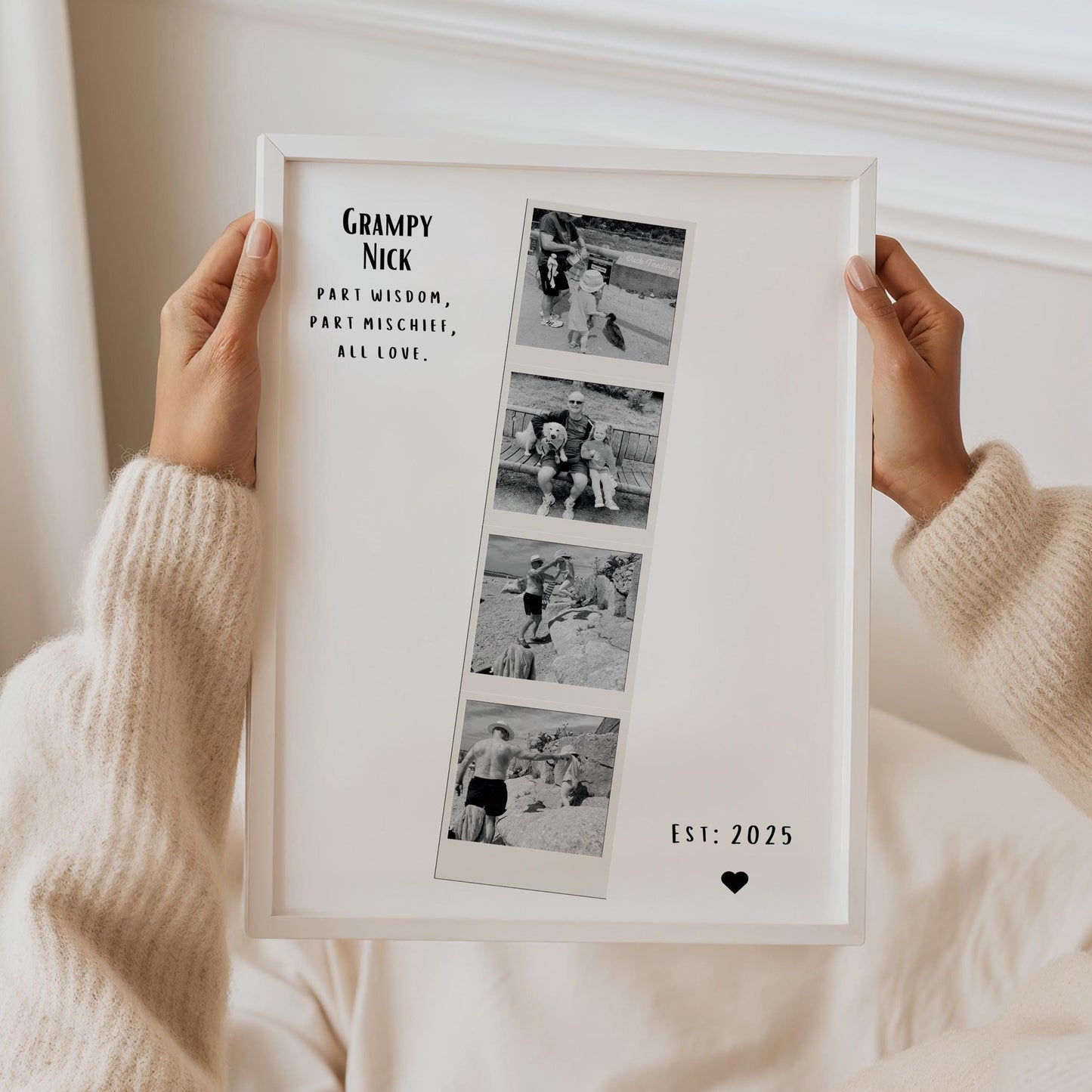 Grandad Polaroid Frame, Grandad Gift, Birthday Gift For Grandad, Birthday Gift For Grandad, Father's Day Gift