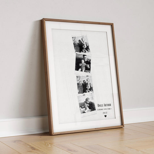 Custom Uncle Polaroid Gift Print, Personalised Uncle Birthday Gift from Niece Nephew, Uncle Photo Wall Art, New Uncle Uncle, New Uncle Gift