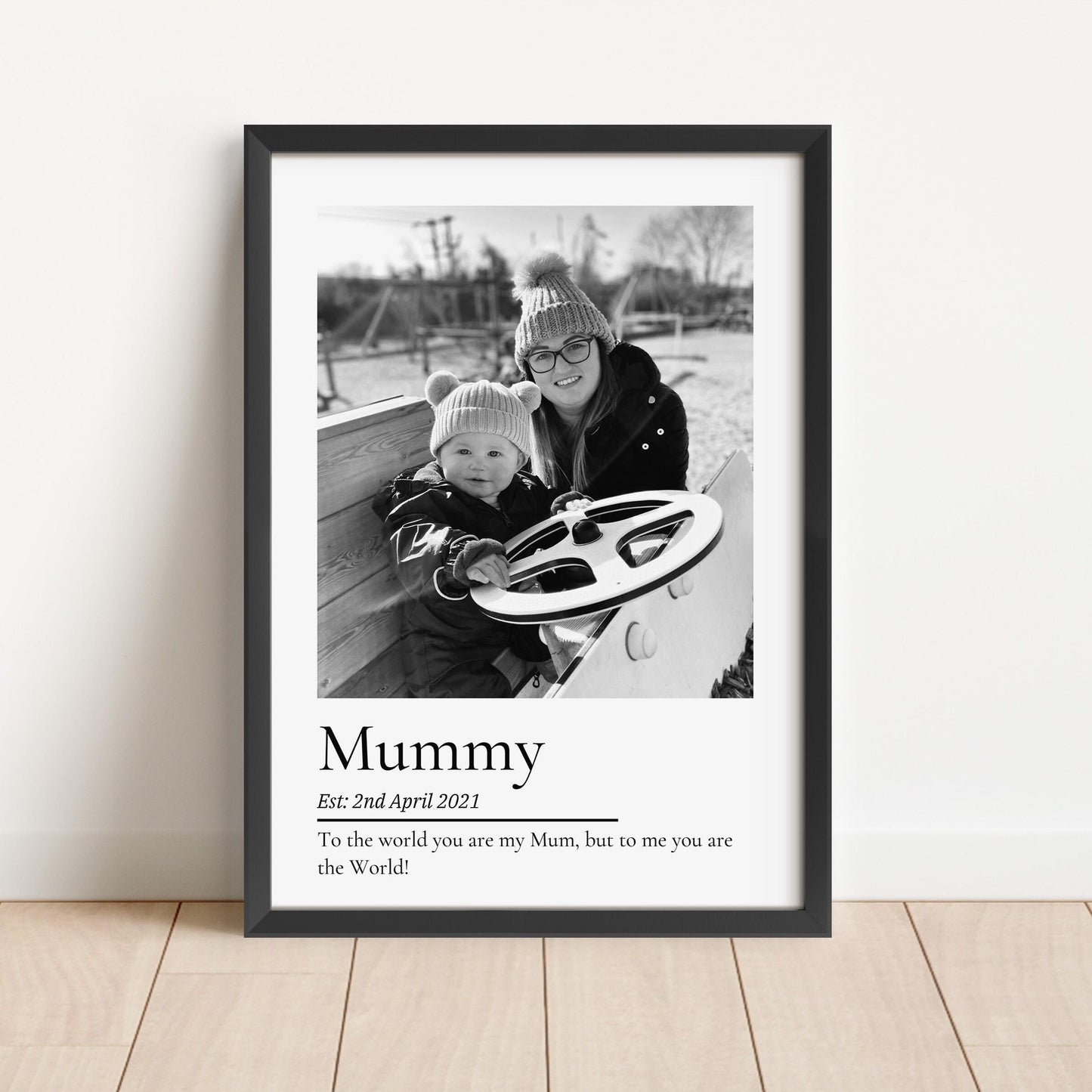Personalized Mother & Child Photo Print: Sentimental Birthday Gift