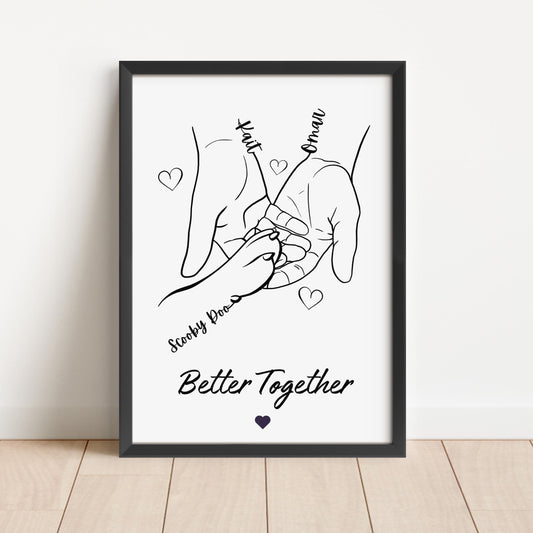 Custom Dog Paw and Hands Print, Personalised